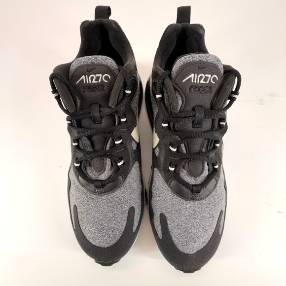 Nike Air Max 270 React Op-Art Men Size 8 Black Grey AO4971-001 Lace Up Running - Picture 4 of 10